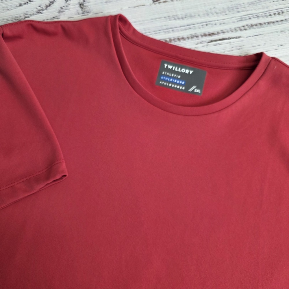 Twillory Shirt Mens 2XL Red Athletic Athleisure Casual Performance‎ Gym Tee Poly